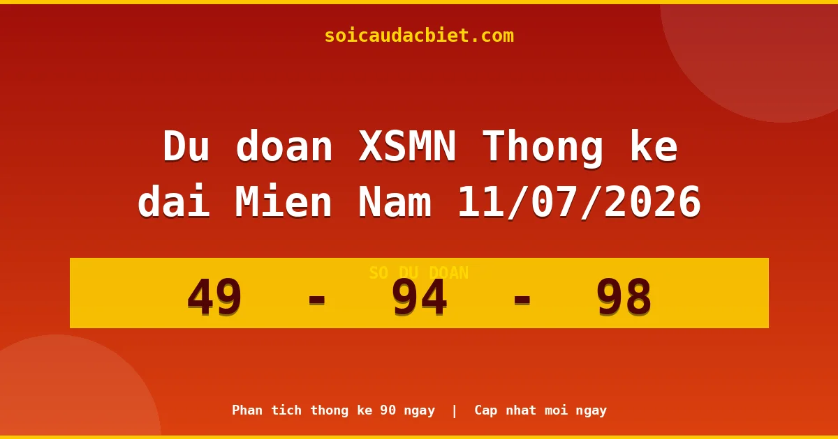 Thống kê lô gan Miền Nam hôm nay 11/07 — Lô về chưa về lâu nhất