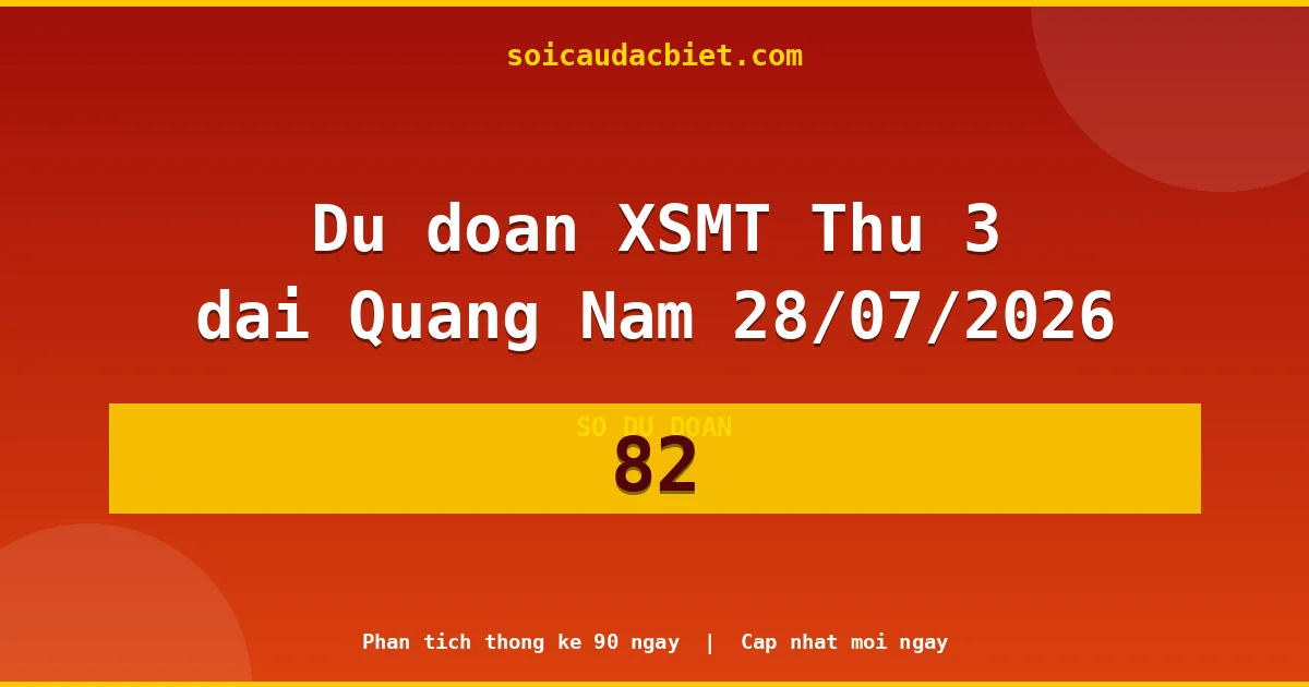 KQXS Quảng Nam Thứ 3 28/07 — Kết quả xổ số Quảng Nam hôm nay