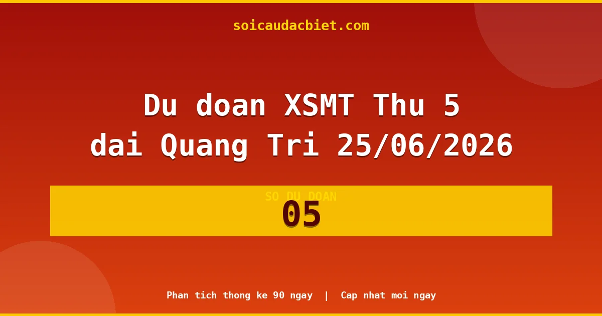 KQXS Quảng Trị Thứ 5 25/06 — Kết quả xổ số Quảng Trị hôm nay
