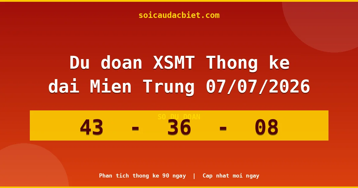 Thống kê lô gan Miền Trung hôm nay 07/07 — Lô về chưa về lâu nhất
