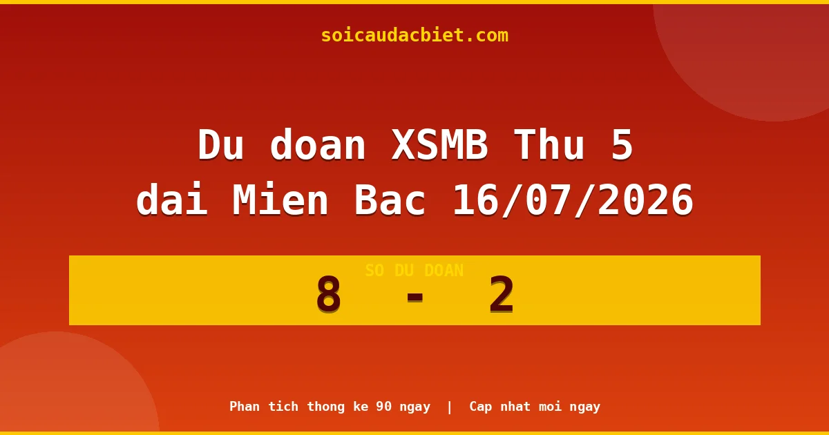 Soi cầu đầu đặc biệt 3 ngày Miền Bắc hôm nay ngày 16/07/2026