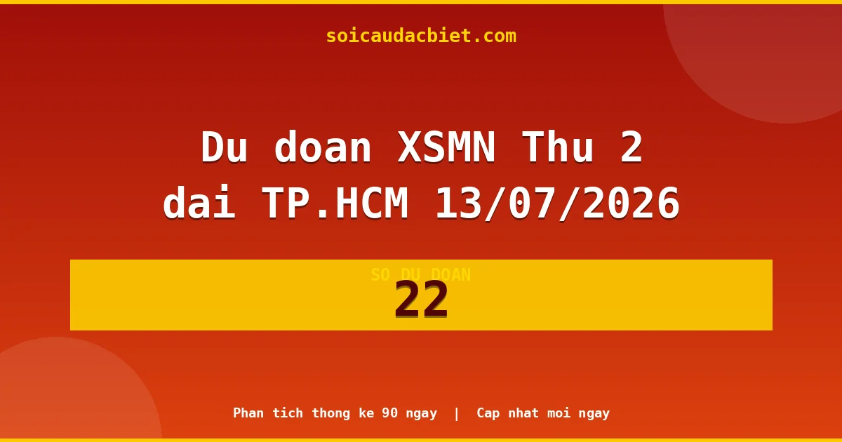 KQXS TP.HCM Thứ 2 13/07 — Kết quả xổ số TP.HCM hôm nay