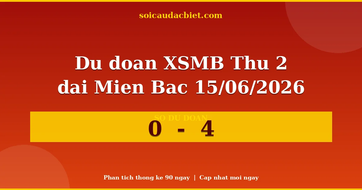 Soi cầu đầu đặc biệt 3 ngày Miền Bắc hôm nay ngày 15/06/2026