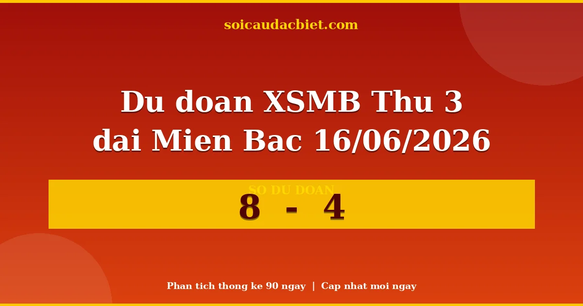 Soi cầu đầu đặc biệt 3 ngày Miền Bắc hôm nay ngày 16/06/2026