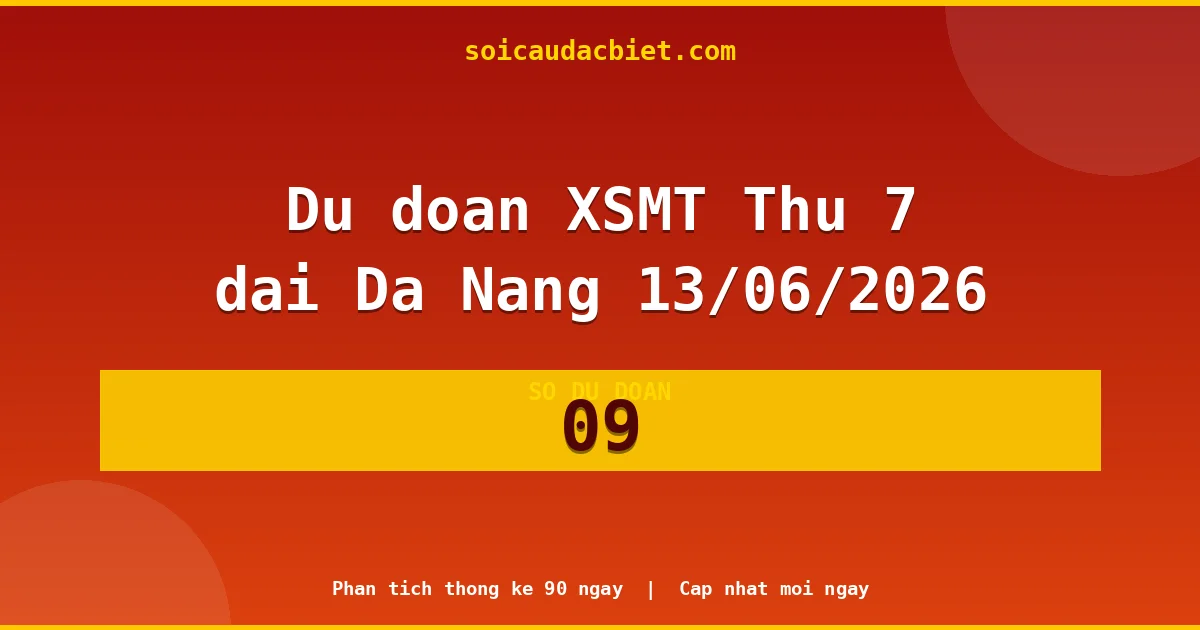 KQXS Đà Nẵng Thứ 7 13/06 — Kết quả xổ số Đà Nẵng hôm nay