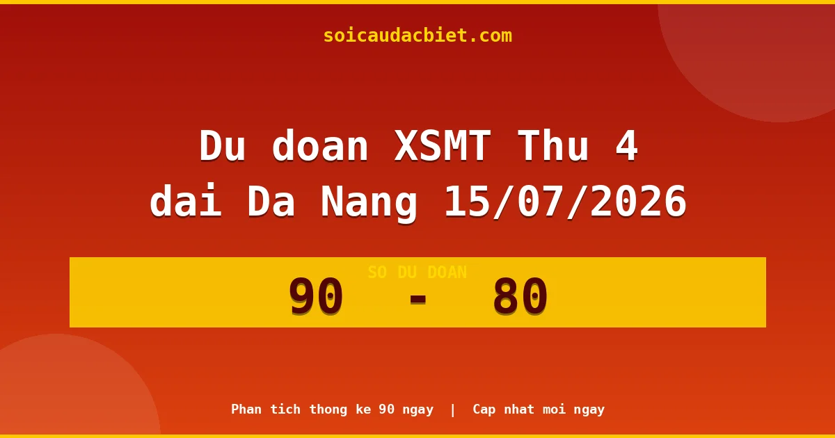 Dự đoán XSMT Thứ 4 đài Đà Nẵng 15/07 chuẩn xác nhất