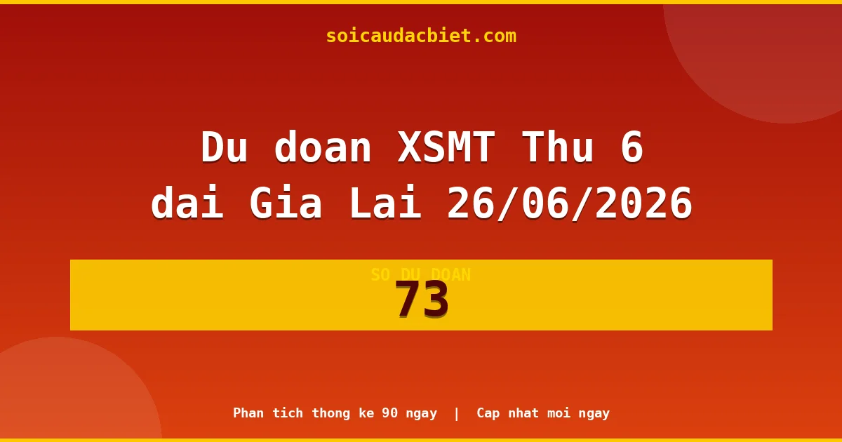 KQXS Gia Lai Thứ 6 26/06 — Kết quả xổ số Gia Lai hôm nay