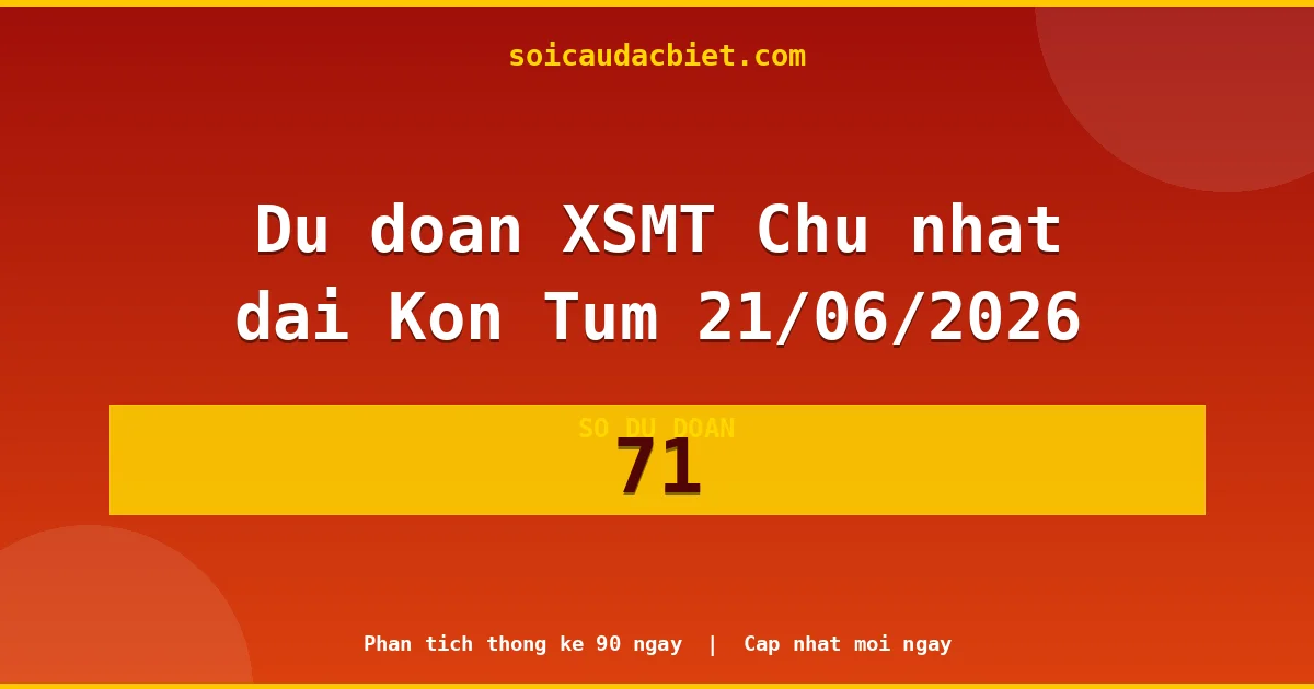 KQXS Kon Tum Chủ nhật 21/06 — Kết quả xổ số Kon Tum hôm nay