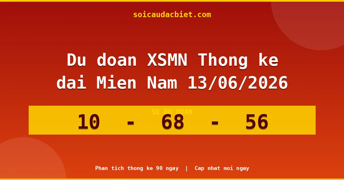 Thống kê lô gan Miền Nam hôm nay 13/06 — Lô về chưa về lâu nhất