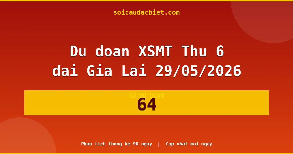 KQXS Gia Lai Thứ 6 29/05 — Kết quả xổ số Gia Lai hôm nay