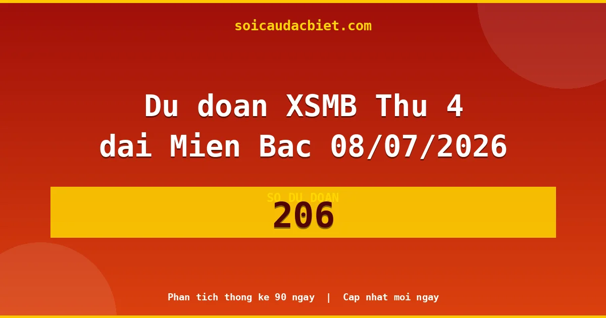 Soi cầu 3 càng VIP miền Bắc hôm nay ngày 08/07/2026 siêu chuẩn