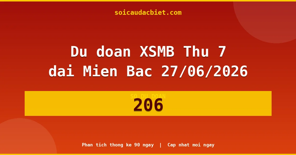 Soi cầu 3 càng VIP miền Bắc hôm nay ngày 27/06/2026 siêu chuẩn