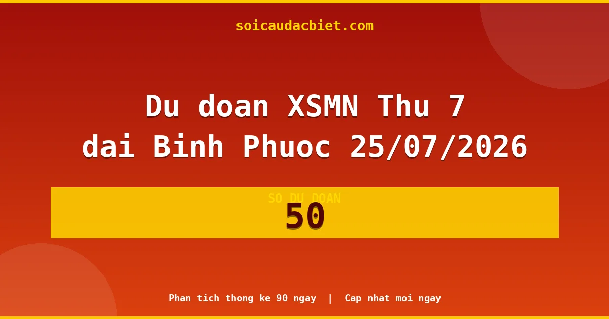 KQXS Bình Phước Thứ 7 25/07 — Kết quả xổ số Bình Phước hôm nay