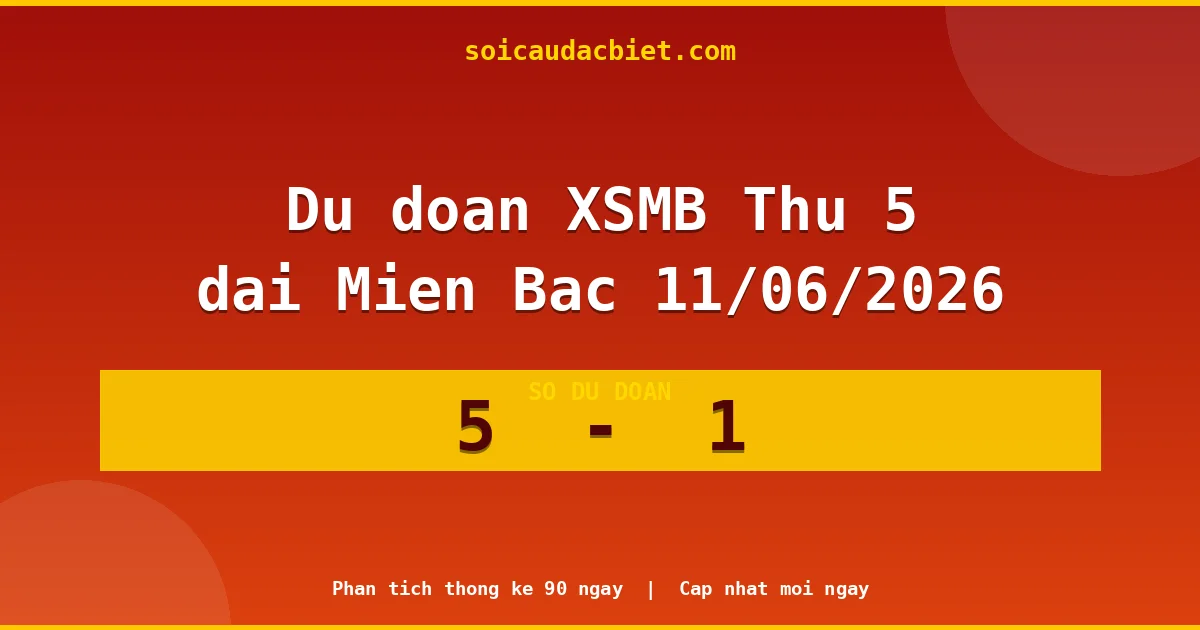 Soi cầu đầu đặc biệt 3 ngày Miền Bắc hôm nay ngày 11/06/2026