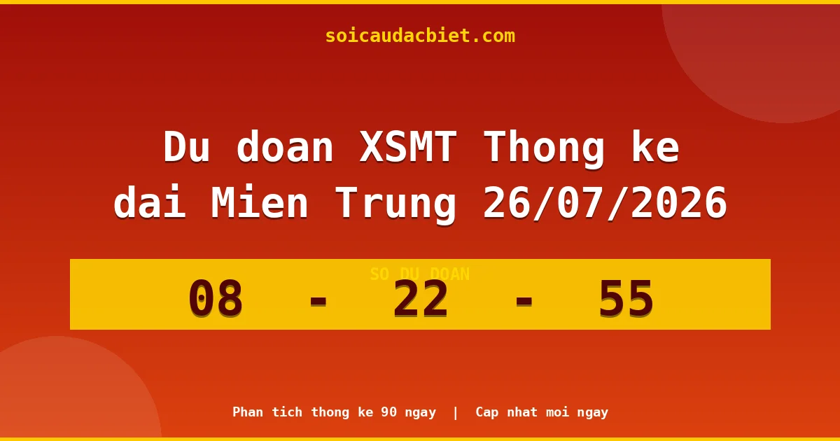 Thống kê lô gan Miền Trung hôm nay 26/07 — Lô về chưa về lâu nhất