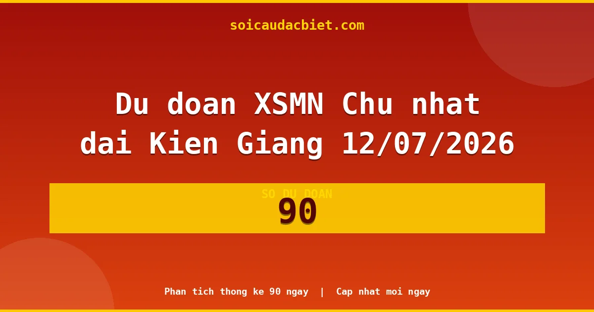 KQXS Kiên Giang Chủ nhật 12/07 — Kết quả xổ số Kiên Giang hôm nay