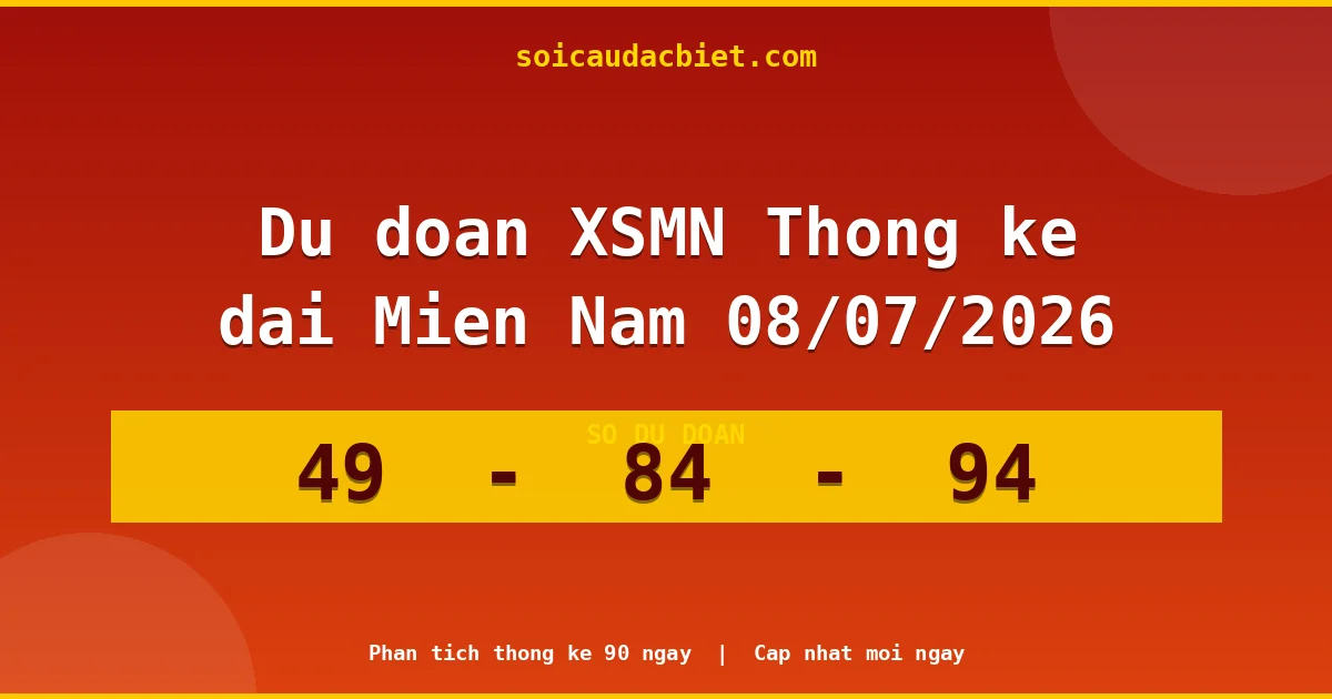 Thống kê lô gan Miền Nam hôm nay 08/07 — Lô về chưa về lâu nhất