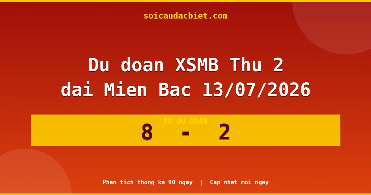 Soi cầu đầu đặc biệt 3 ngày Miền Bắc hôm nay ngày 13/07/2026