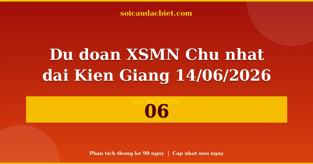 KQXS Kiên Giang Chủ nhật 14/06 — Kết quả xổ số Kiên Giang hôm nay