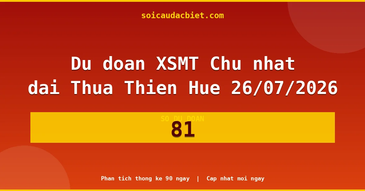KQXS Thừa Thiên Huế Chủ nhật 26/07 — Kết quả xổ số Thừa Thiên Huế hôm nay
