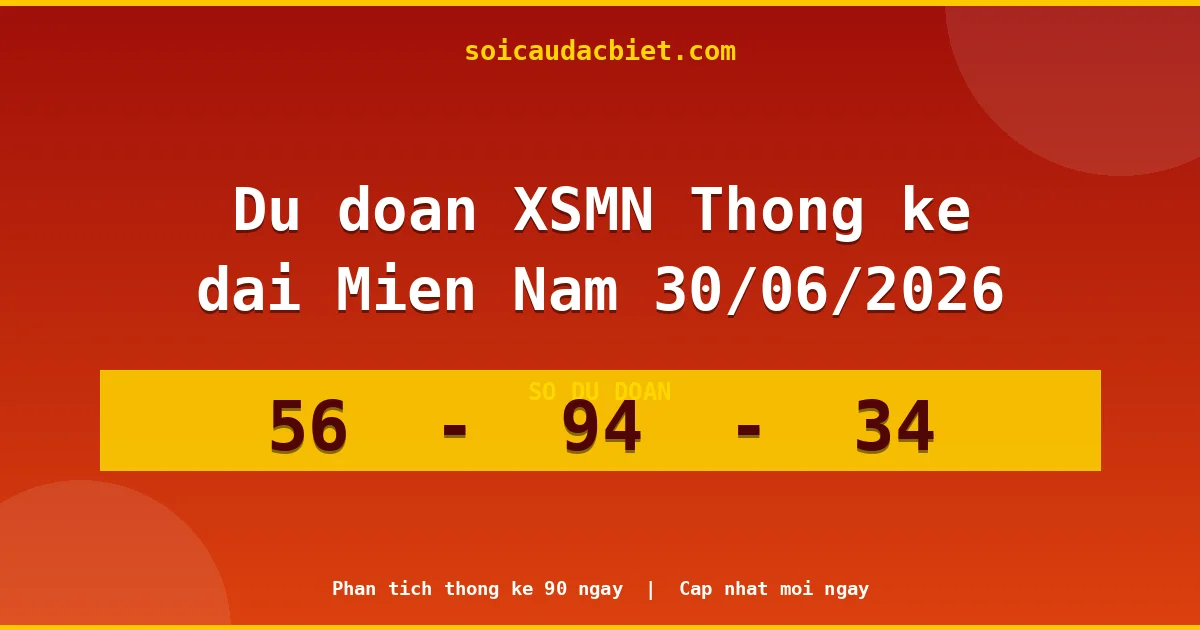 Thống kê lô gan Miền Nam hôm nay 30/06 — Lô về chưa về lâu nhất