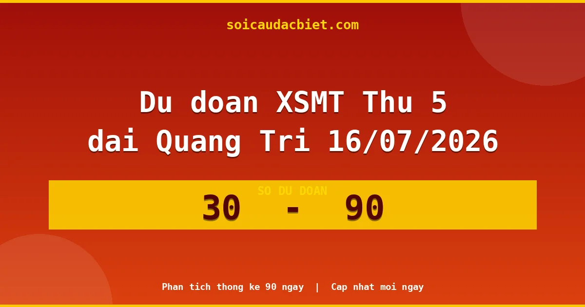 Dự đoán XSMT Thứ 5 đài Quảng Trị 16/07 chuẩn xác nhất
