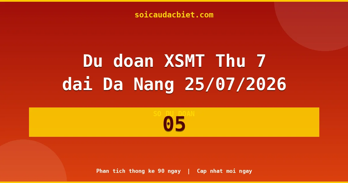 KQXS Đà Nẵng Thứ 7 25/07 — Kết quả xổ số Đà Nẵng hôm nay