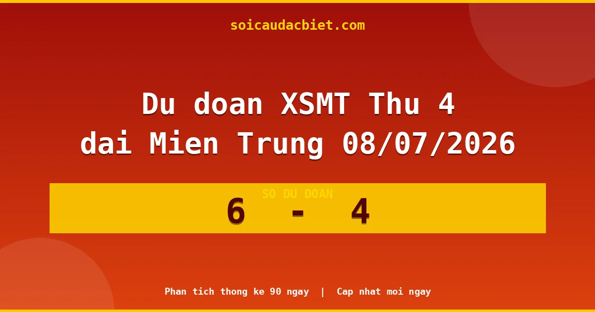 Soi cầu đầu đặc biệt 3 ngày Miền Trung hôm nay ngày 08/07/2026