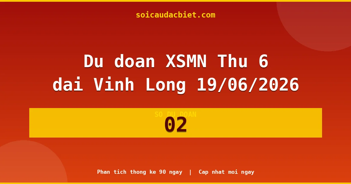 KQXS Vĩnh Long Thứ 6 19/06 — Kết quả xổ số Vĩnh Long hôm nay