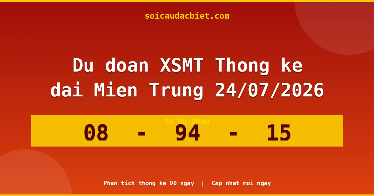 Thống kê lô gan Miền Trung hôm nay 24/07 — Lô về chưa về lâu nhất