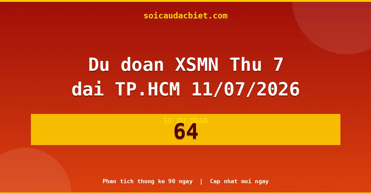 KQXS TP.HCM Thứ 7 11/07 — Kết quả xổ số TP.HCM hôm nay