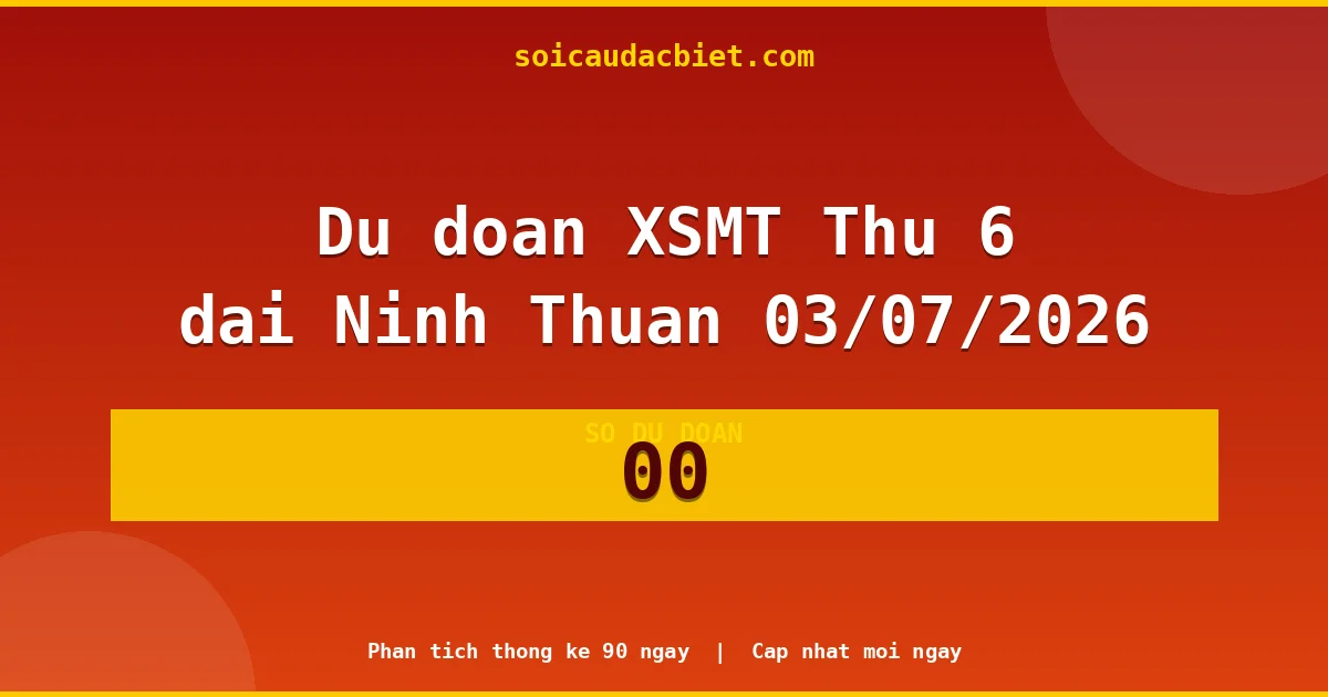 KQXS Ninh Thuận Thứ 6 03/07 — Kết quả xổ số Ninh Thuận hôm nay
