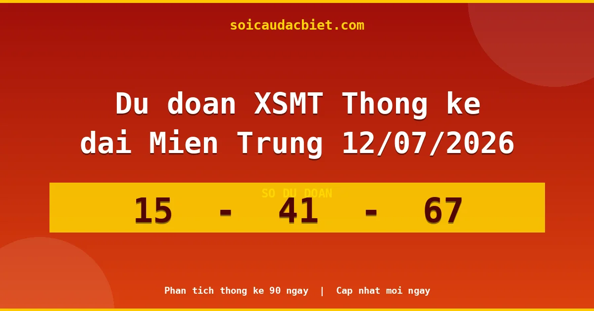 Thống kê lô gan Miền Trung hôm nay 12/07 — Lô về chưa về lâu nhất