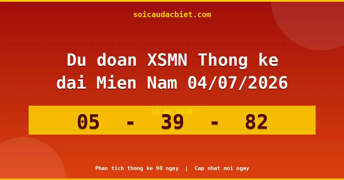 Thống kê lô gan Miền Nam hôm nay 04/07 — Lô về chưa về lâu nhất
