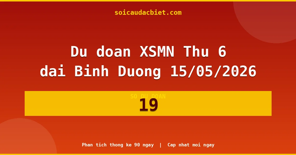 KQXS Bình Dương Thứ 6 15/05 — Kết quả xổ số Bình Dương hôm nay