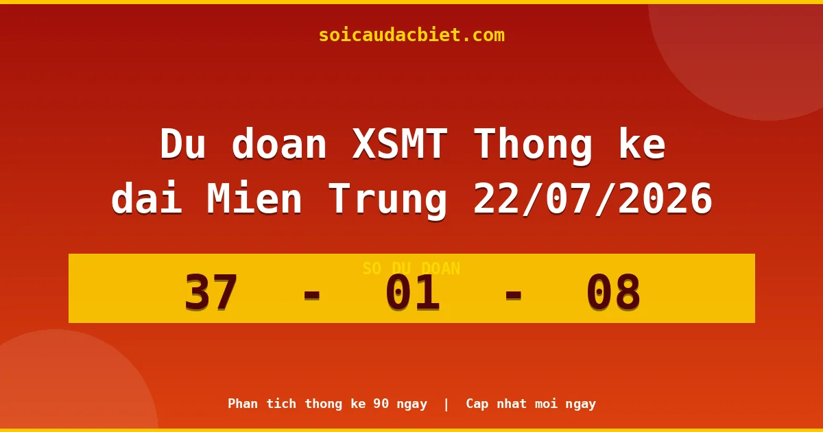 Thống kê lô gan Miền Trung hôm nay 22/07 — Lô về chưa về lâu nhất