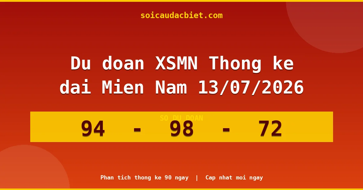 Thống kê lô gan Miền Nam hôm nay 13/07 — Lô về chưa về lâu nhất