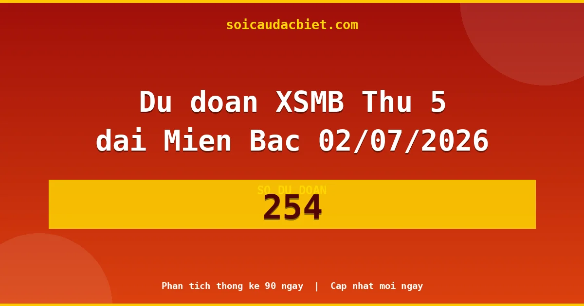 Soi cầu 3 càng VIP miền Bắc hôm nay ngày 02/07/2026 siêu chuẩn