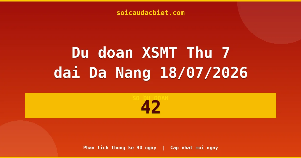 KQXS Đà Nẵng Thứ 7 18/07 — Kết quả xổ số Đà Nẵng hôm nay