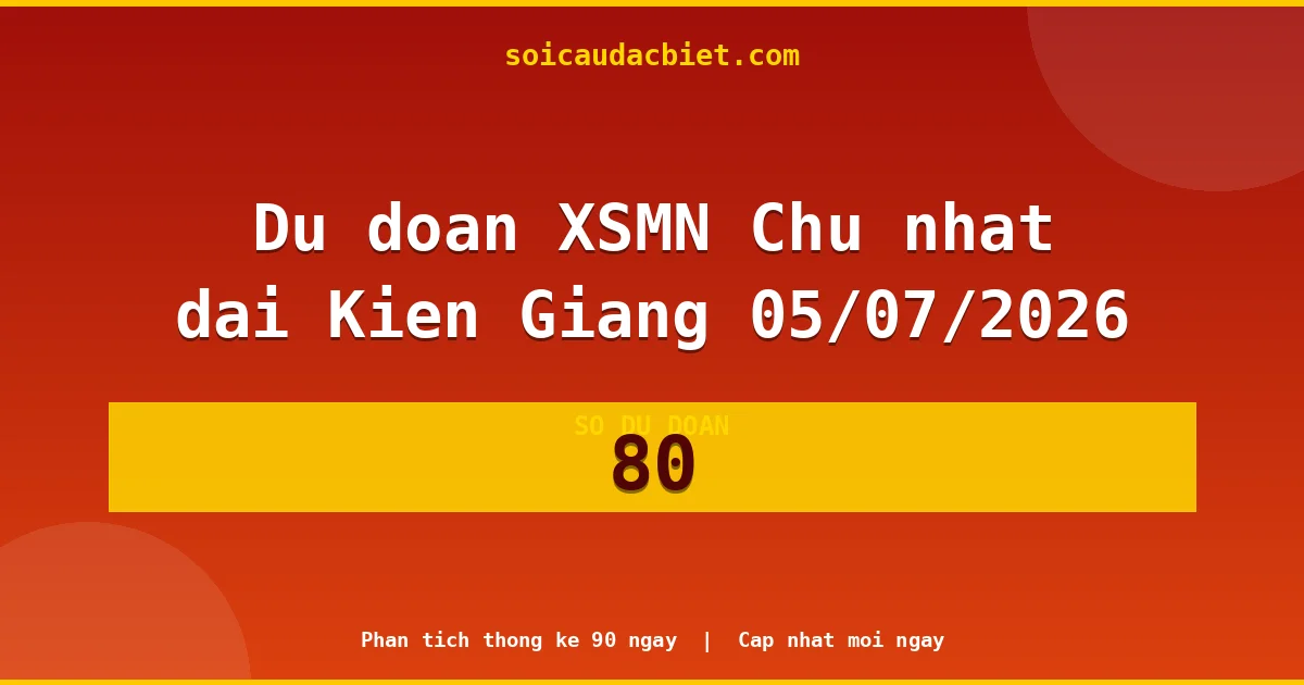 KQXS Kiên Giang Chủ nhật 05/07 — Kết quả xổ số Kiên Giang hôm nay