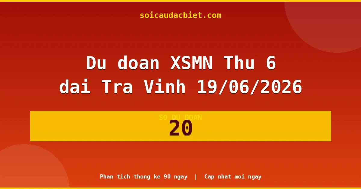 KQXS Trà Vinh Thứ 6 19/06 — Kết quả xổ số Trà Vinh hôm nay