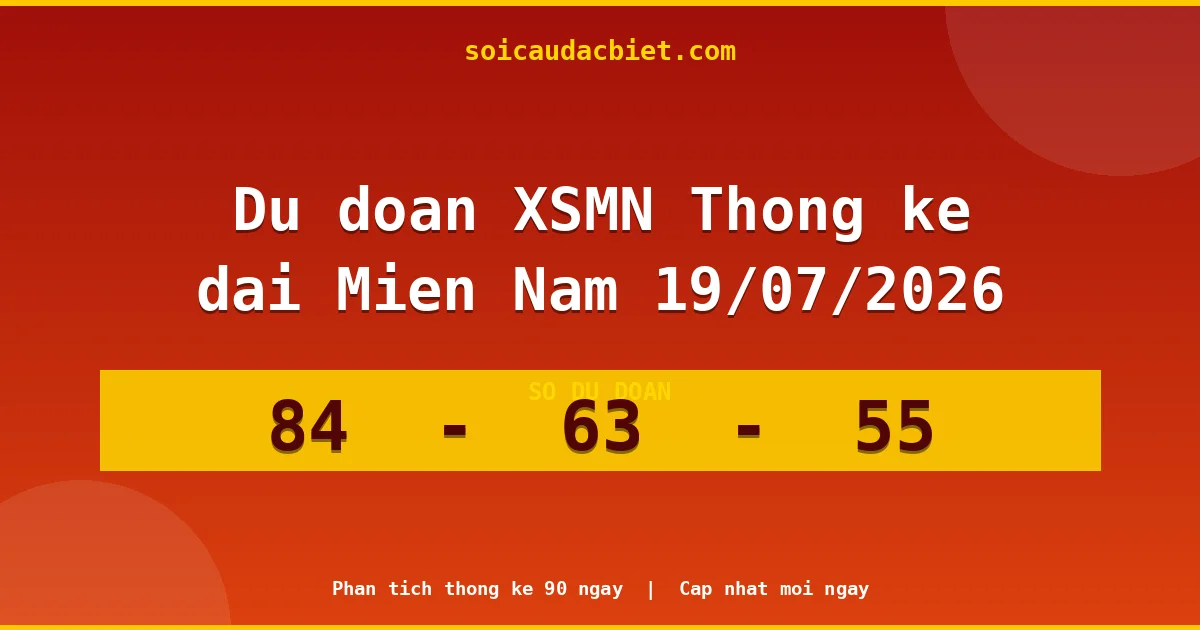 Thống kê lô gan Miền Nam hôm nay 19/07 — Lô về chưa về lâu nhất