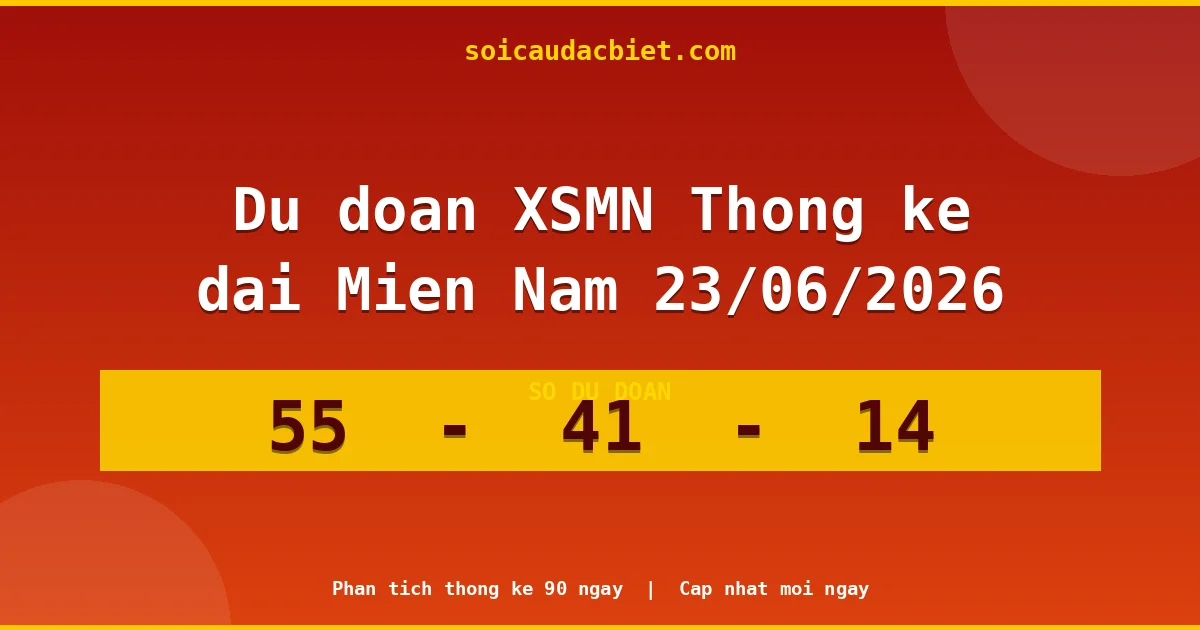 Thống kê lô gan Miền Nam hôm nay 23/06 — Lô về chưa về lâu nhất
