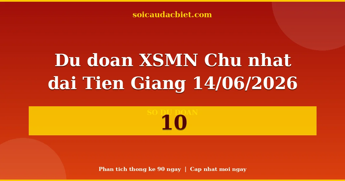 KQXS Tiền Giang Chủ nhật 14/06 — Kết quả xổ số Tiền Giang hôm nay