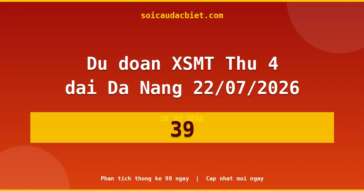 KQXS Đà Nẵng Thứ 4 22/07 — Kết quả xổ số Đà Nẵng hôm nay