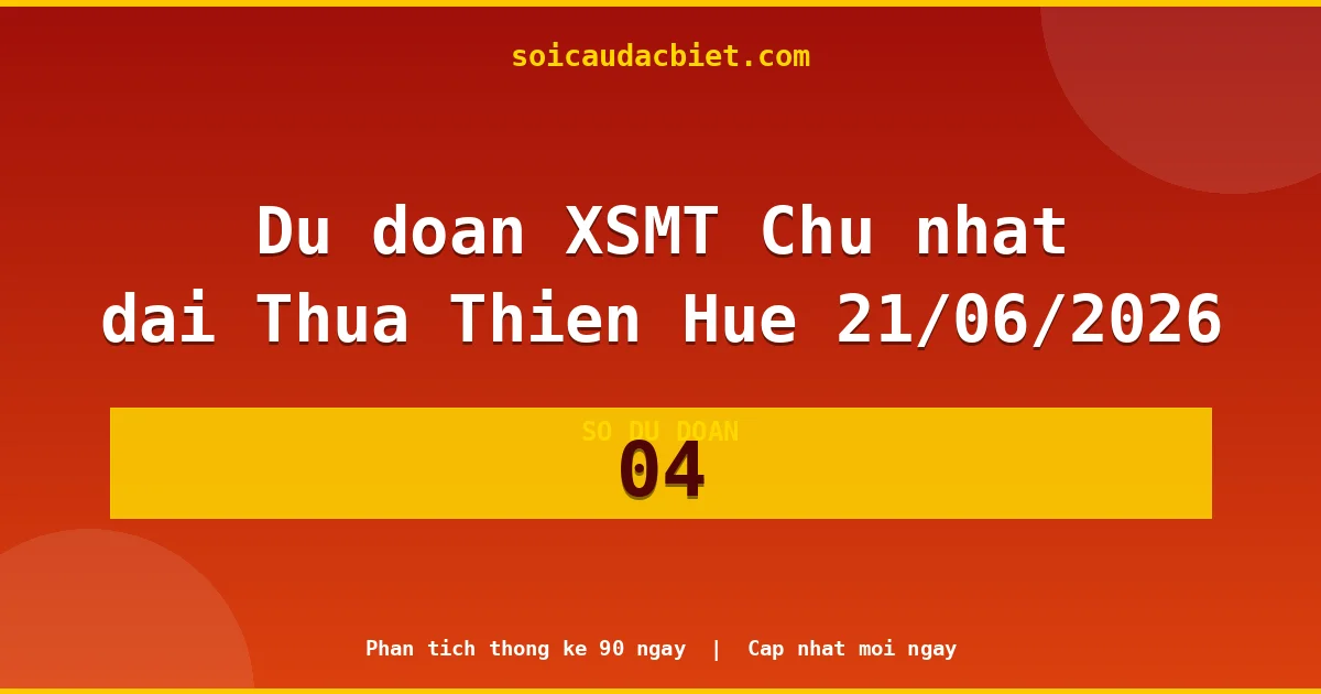 KQXS Thừa Thiên Huế Chủ nhật 21/06 — Kết quả xổ số Thừa Thiên Huế hôm nay