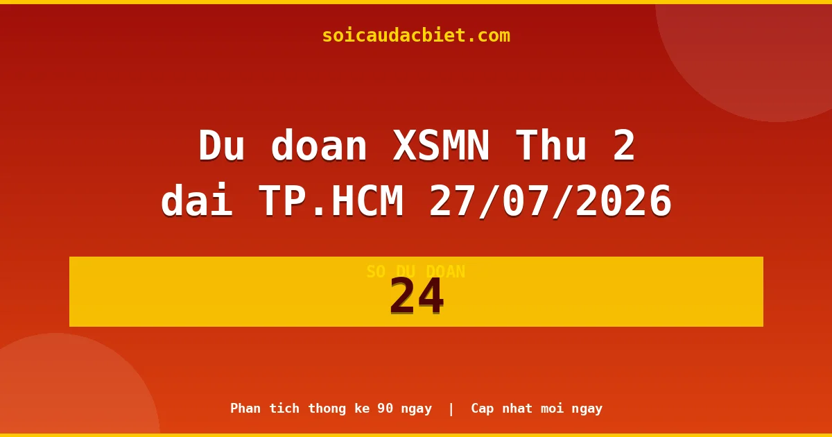 KQXS TP.HCM Thứ 2 27/07 — Kết quả xổ số TP.HCM hôm nay