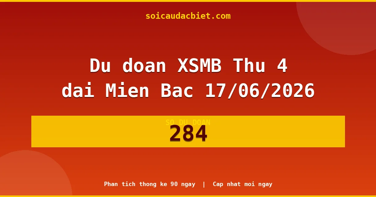 Soi cầu 3 càng VIP miền Bắc hôm nay ngày 17/06/2026 siêu chuẩn