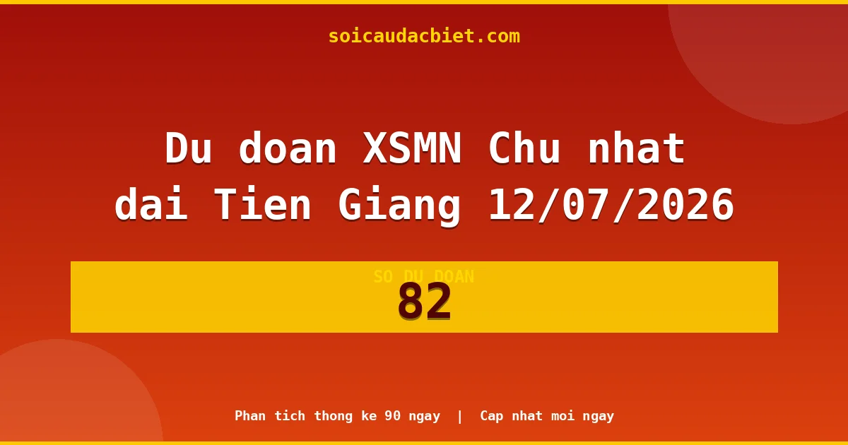 KQXS Tiền Giang Chủ nhật 12/07 — Kết quả xổ số Tiền Giang hôm nay