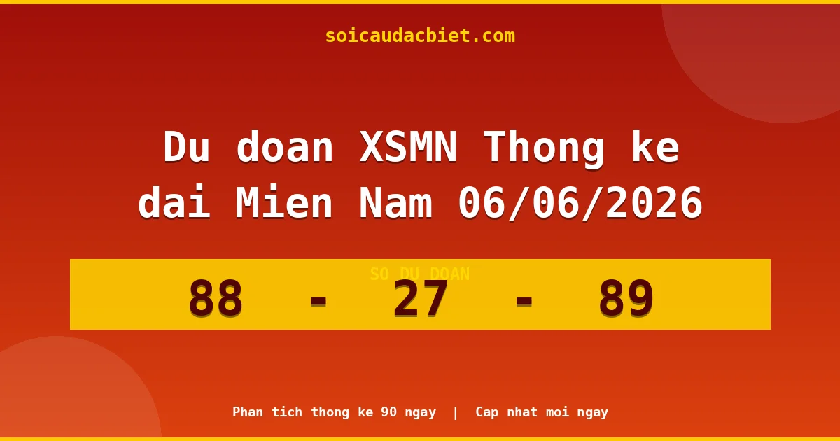Thống kê lô gan Miền Nam hôm nay 06/06 — Lô về chưa về lâu nhất